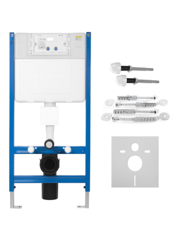 Cadru WC încastrat Rea cu buton I auriu periat [7]
