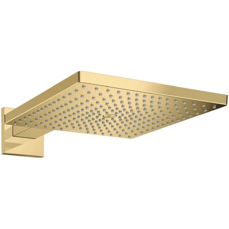 Brate si palarii dus - Cap de dus cu brat, Hansgrohe, Raindance E 300, auriu lucios