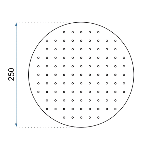 Cap de duș Rea 25cm negru mat [4]