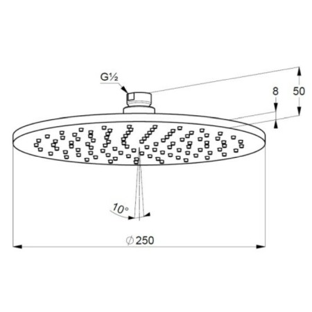 Cap de duș rotund, Kludi, A-QA, diametru 25cm, negru-mat [1]