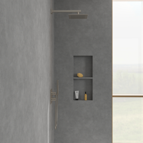 Cap de duș Villeroy&Boch, Universal Showers, pătrat, 25 x 25 cm, brushed nickel [4]