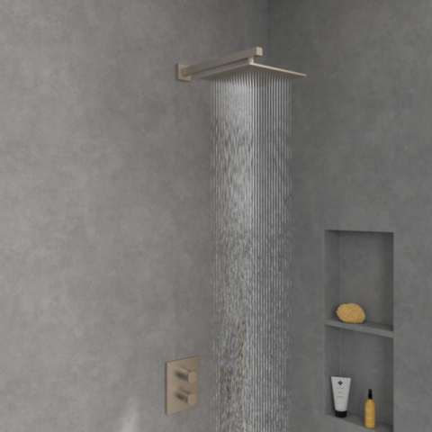 Cap de duș Villeroy&Boch, Universal Showers, pătrat, 25 x 25 cm, brushed nickel [3]