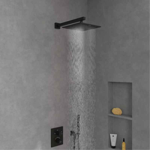 Cap de duș Villeroy&Boch, Universal Showers, pătrat, 25 x 25 cm, negru mat [4]