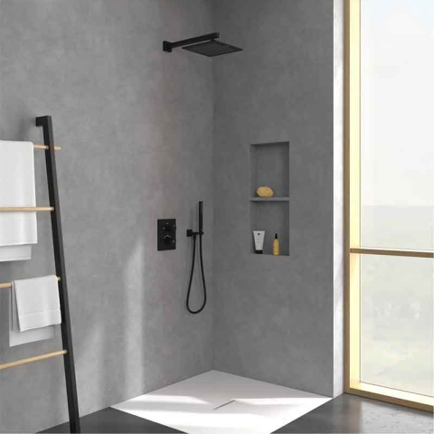 Cap de duș Villeroy&Boch, Universal Showers, pătrat, 25 x 25 cm, negru mat [6]