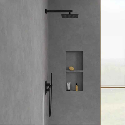 Cap de duș Villeroy&Boch, Universal Showers, pătrat, 25 x 25 cm, negru mat [5]