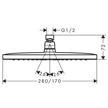 Palarie de dus Hansgrohe Croma E 280 crom lucios [1]