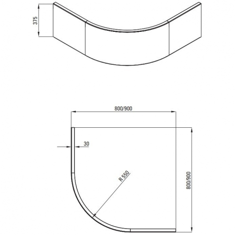 Capac semicerc pentru cadita de dus pentru KTD_042B [1]