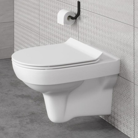 Capac WC Cersanit, City, slim, duroplast cu Soft-Close si Easy Off,alb [3]