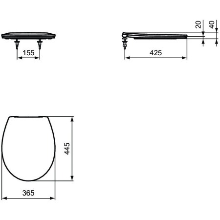 Capac WC IDEAL STANDARD Eurovit softclose E131801 [1]