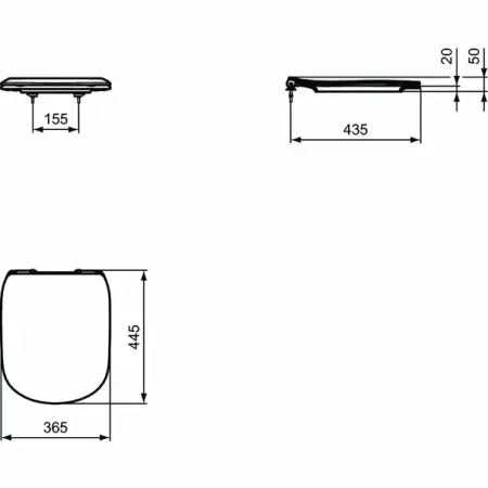 Capac wc Ideal Standard Tesi softclose alb mat [1]