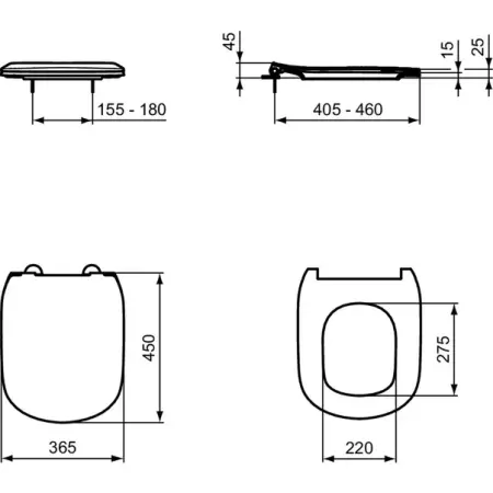 Capac WC inchidere normala alb Ideal Standard Tesi [1]