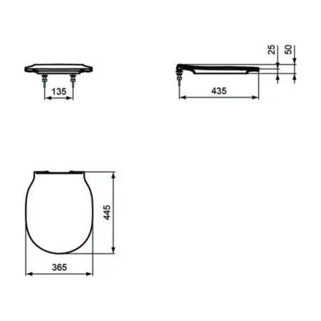 Capac wc slim softclose Ideal Standard Connect Air negru mat [1]