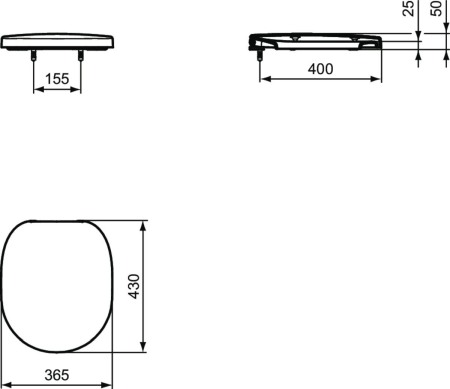 Capac WC Soft-close Ideal Standard Connect Space, E712701 [1]