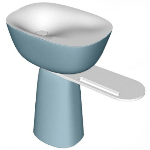 Obiecte Sanitare - Chiuveta baie cu picior, albastru Kolpa San Milo Set 101x51xH92 cm