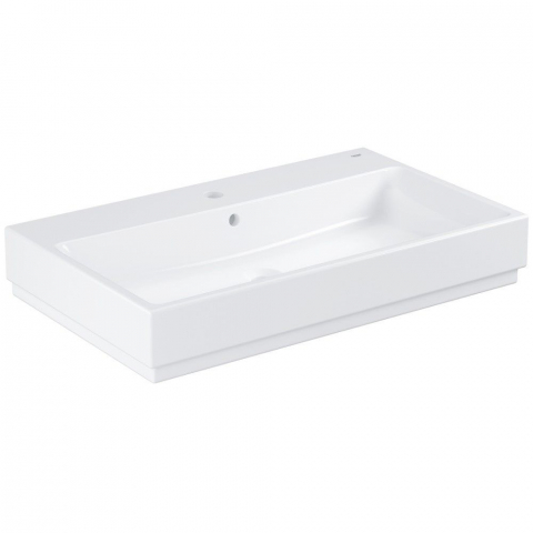 Lavoare pe perete - Chiuveta baie suspendata Grohe Cube Ceramic 80x49 cm, tratament PureGuard
