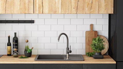 Chiuveta bucatarie Granit Nils gri set 5in1 [4]