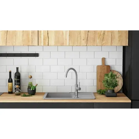 Chiuveta compozit Rea Dag gri 75x43.5 cm [3]