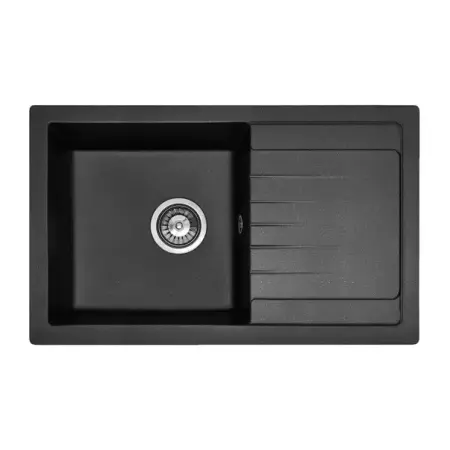 Chiuveta compozit Rea Dag negru nisip mat 75x44 cm [2]