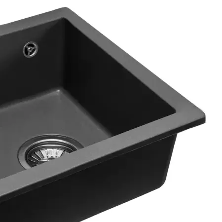 Chiuveta compozit Rea Nels negru mat 56x47 cm [3]
