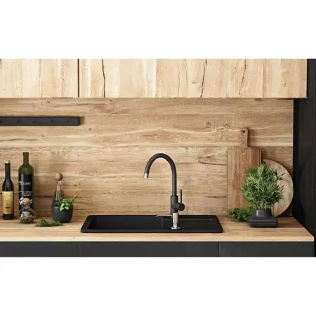Chiuveta compozit Rea North negru mat 60x49 cm [3]