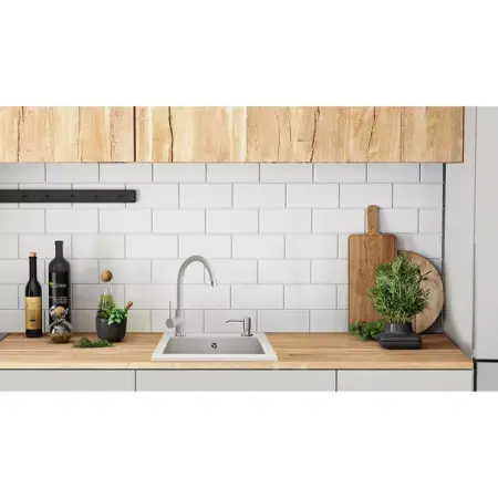 Chiuveta compozit Rea West alb mat 49x44 cm [2]