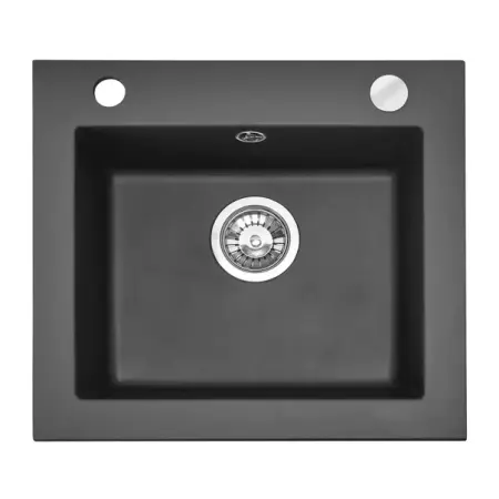 Chiuveta compozit Rea West negru metalizat 49x44 cm [5]