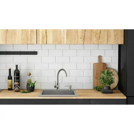 Chiuveta compozit Rea West XL gri 50x60 cm [4]