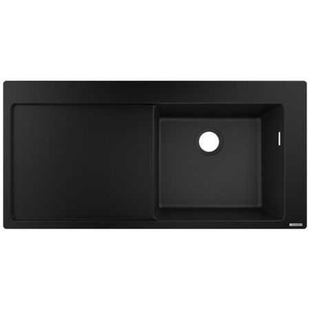 Chiuvete bucatarie - Chiuveta de bucatarie Hansgrohe, SilicaTec, 1 cuva cu picurator, 105x51 cm, negru grafit