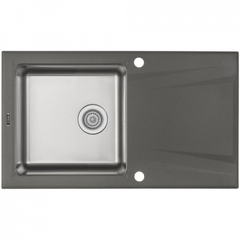 Bucatarie - Chiuveta Deante Prime din granit antracit, cu cuva din inox 86x50 cm