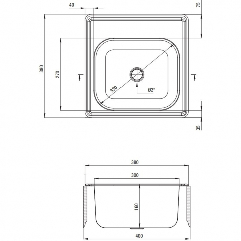Chiuveta Deante Techno inox satinat 38x38 cm [3]