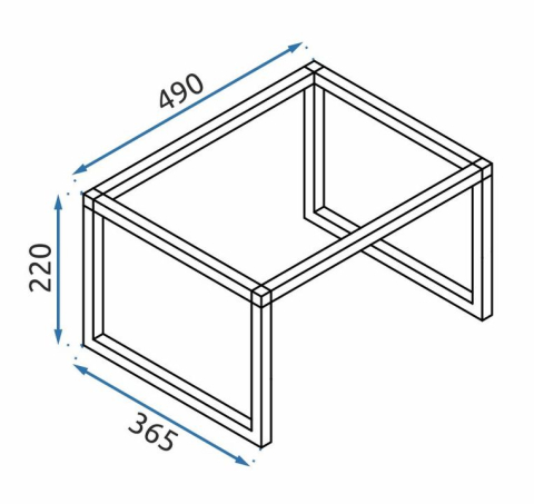 Chiuvetă din conglomerat GOYA 50cm + Cadru [5]