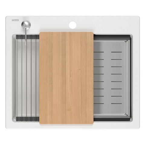 Chiuveta din granit KURT 110 WORKSTATION alb [1]