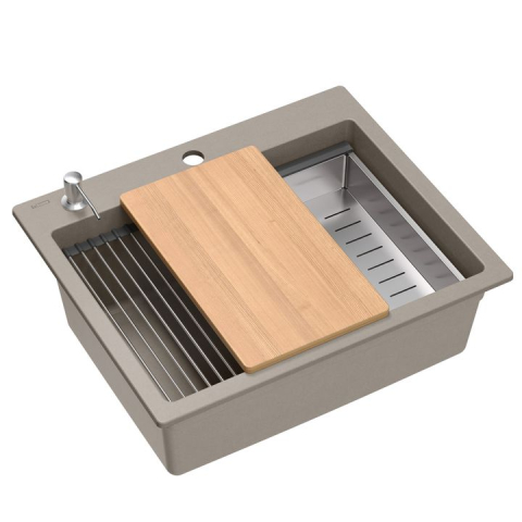 Bucatarie - Chiuveta din granit KURT 110 WORKSTATION bej