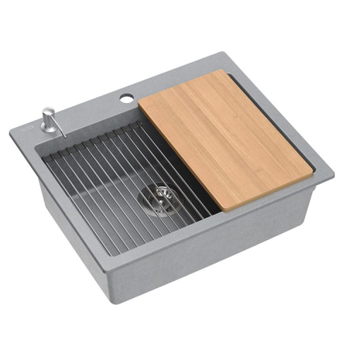 Chiuveta din granit KURT 110 WORKSTATION gri metalic [3]