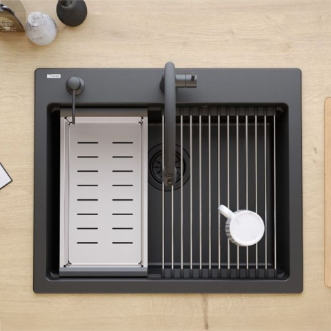 Chiuveta din granit KURT 110 WORKSTATION negru [7]