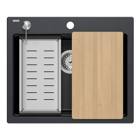 Chiuveta din granit KURT 110 WORKSTATION Negru [2]