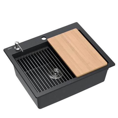 Chiuveta din granit KURT 110 WORKSTATION Negru [3]