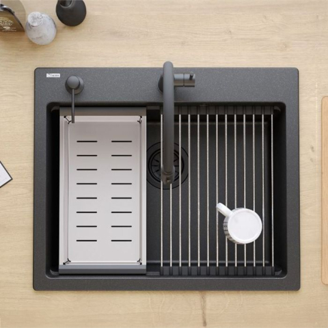 Chiuveta din granit KURT 110 WORKSTATION Negru [7]