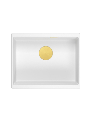 Chiuveta din granit Logan 100 ventil crom, Alb [3]