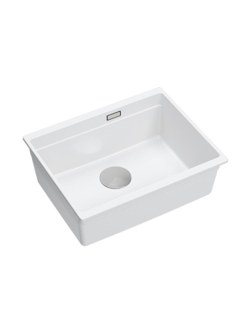 Chiuveta din granit Logan 100 ventil crom, Alb [1]