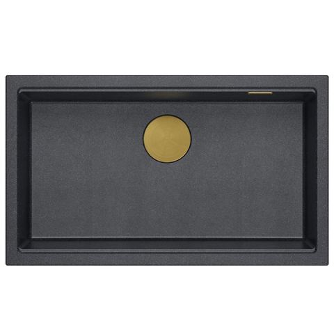 Chiuveta din granit Logan 110 negru metalic [3]