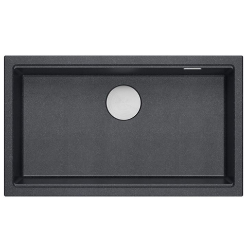 Chiuveta din granit Logan 110 negru metalic [4]