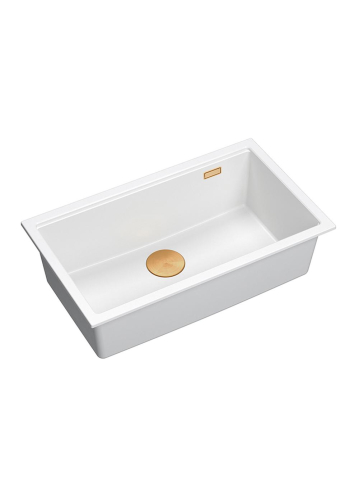 Chiuveta din granit Logan 110 ventil auriu, Alb [2]