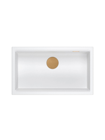 Chiuveta din granit Logan 110 ventil auriu, Alb [5]