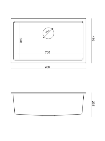 Chiuveta din granit Logan 110 ventil auriu, Alb [7]