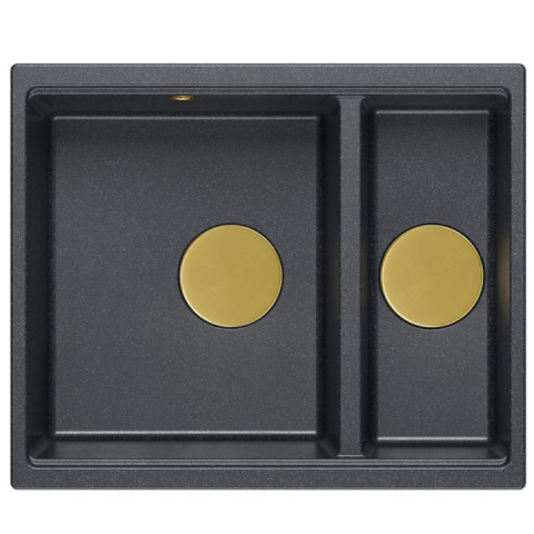 Chiuveta din granit Logan 150 negru metalic [3]