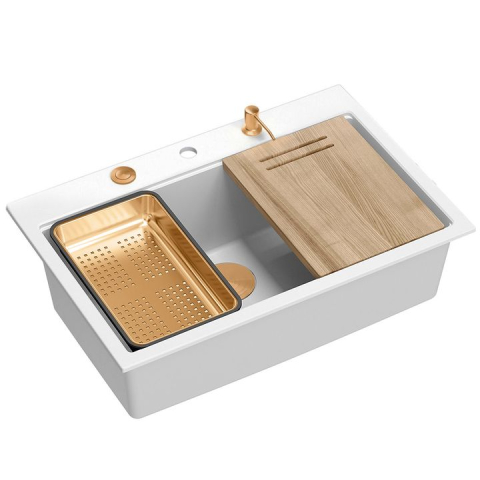 Chiuveta din granit MARC 110 WORKSTATION alb [2]