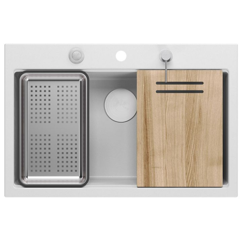 Chiuveta din granit MARC 110 WORKSTATION alb [4]