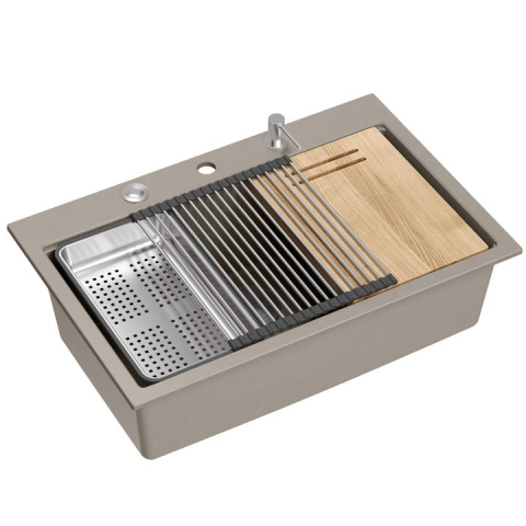 Chiuvete Compozit - Chiuveta din granit MARC 110 WORKSTATION bej