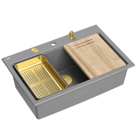 Chiuveta din granit MARC 110 WORKSTATION gri metalic [1]